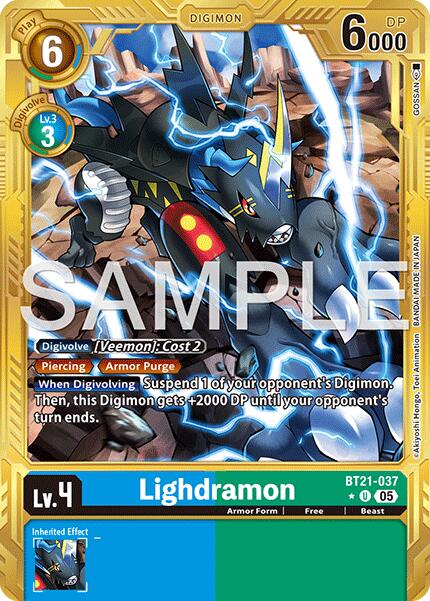 Lighdramon [BT21-037] (Gold Border) [Advanced Booster Digimon Generation] | Black Swamp Games