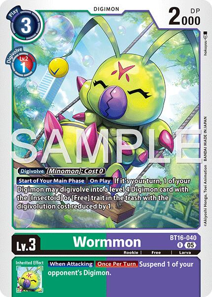 Wormmon [BT16-040] - BT16-040 (Reprint) [Advanced Booster Digimon Generation] | Black Swamp Games
