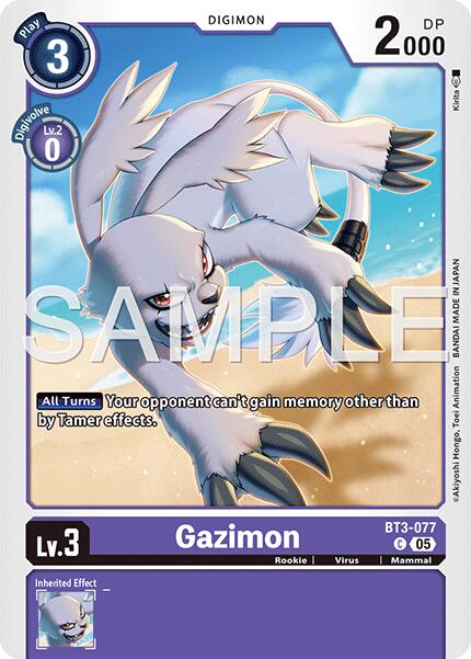 Gazimon [BT3-077] (Foil Reprint) [Advanced Booster Digimon Generation] | Black Swamp Games