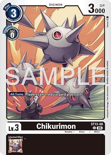 Chikurimon [ST13-08] (Foil Reprint) [Advanced Booster Digimon Generation] | Black Swamp Games