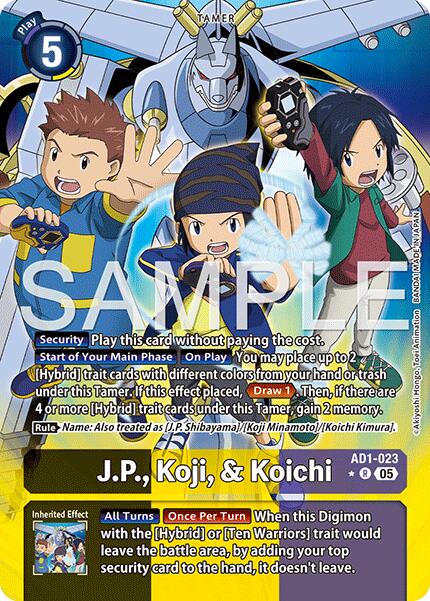 J.P., Koji, & Koichi [AD1-023] (Alternate Art) [Advanced Booster Digimon Generation] | Black Swamp Games