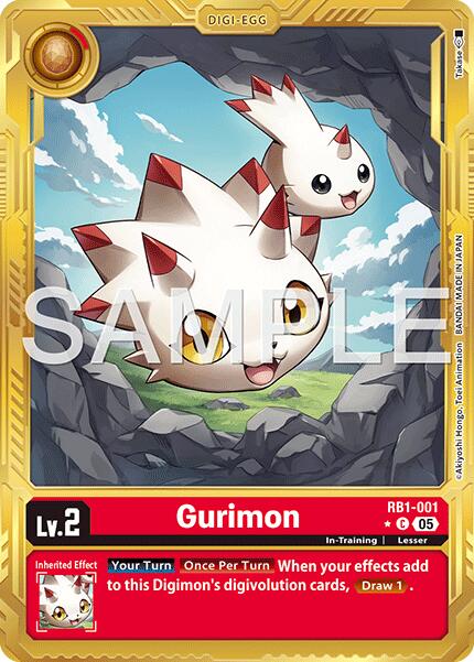 Gurimon [RB1-001] (Gold Border) [Advanced Booster Digimon Generation] | Black Swamp Games