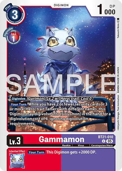 Gammamon [BT21-010] (Foil Reprint) [Advanced Booster Digimon Generation] | Black Swamp Games