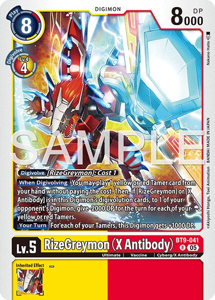 RizeGreymon [BT9-041] (X Antibody) (Reprint) [Advanced Booster Digimon Generation] | Black Swamp Games