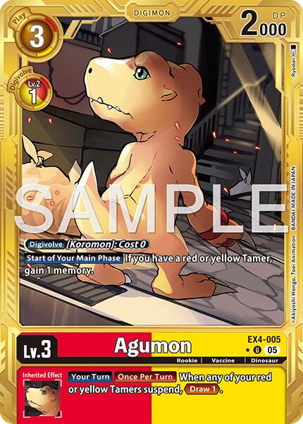Agumon [EX4-005] - EX4-005 (Gold Border) [Advanced Booster Digimon Generation] | Black Swamp Games