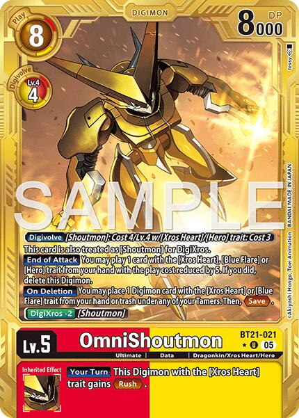 OmniShoutmon [BT21-021] (Gold Border) [Advanced Booster Digimon Generation] | Black Swamp Games