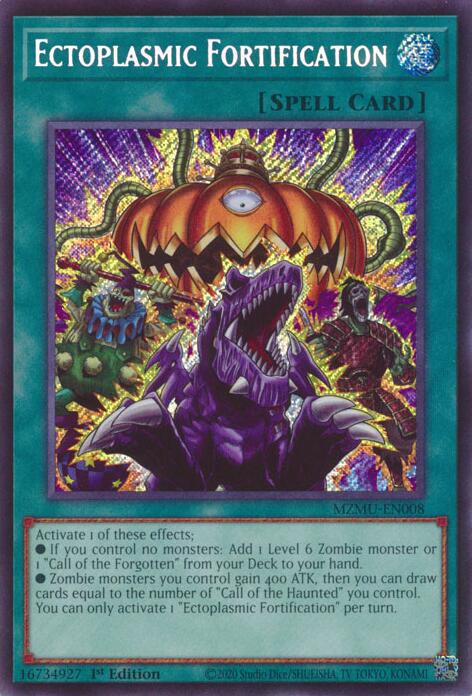 Ectoplasmic Fortification [MZMU-EN008] Secret Rare | Black Swamp Games