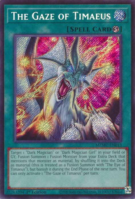 The Gaze of Timaeus [MZMU-EN013] Secret Rare | Black Swamp Games