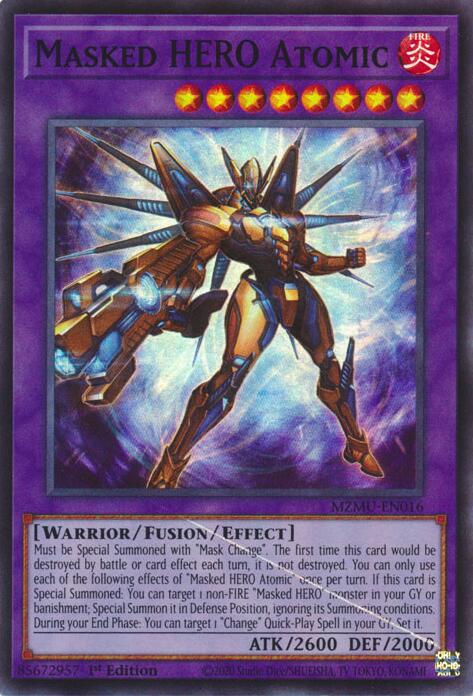 Masked HERO Atomic [MZMU-EN016] Super Rare | Black Swamp Games