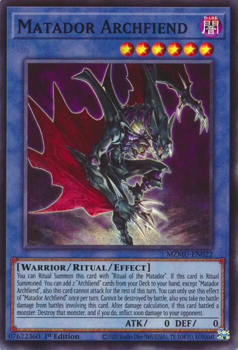 Matador Archfiend [MZMU-EN022] Super Rare | Black Swamp Games