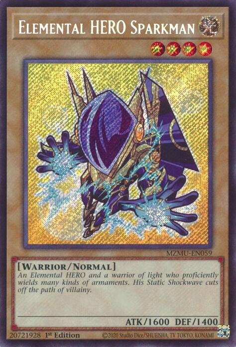 Elemental HERO Sparkman [MZMU-EN059] Secret Rare | Black Swamp Games