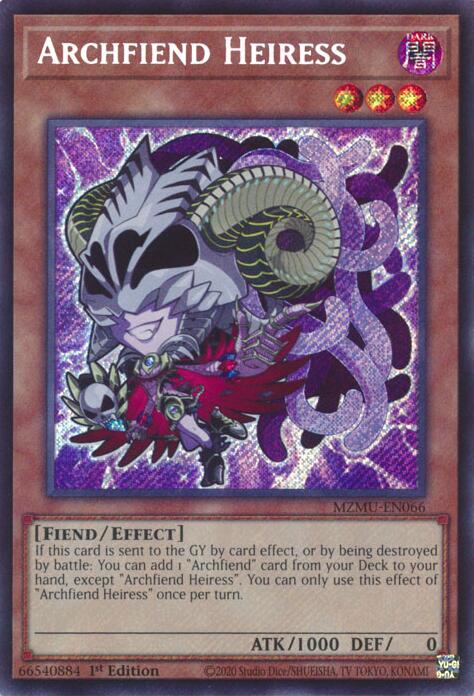 Archfiend Heiress [MZMU-EN066] Secret Rare | Black Swamp Games