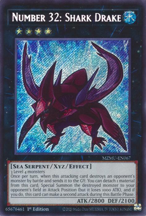 Number 32: Shark Drake [MZMU-EN067] Secret Rare | Black Swamp Games