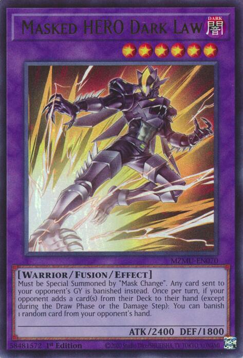 Masked HERO Dark Law [MZMU-EN070] Ultra Rare | Black Swamp Games