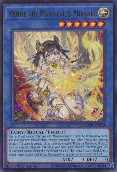 Ohime the Manifested Mikanko [MZMU-EN073] Ultra Rare | Black Swamp Games