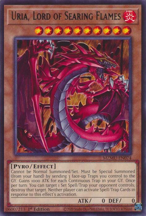 Uria, Lord of Searing Flames [MZMU-EN074] Rare | Black Swamp Games
