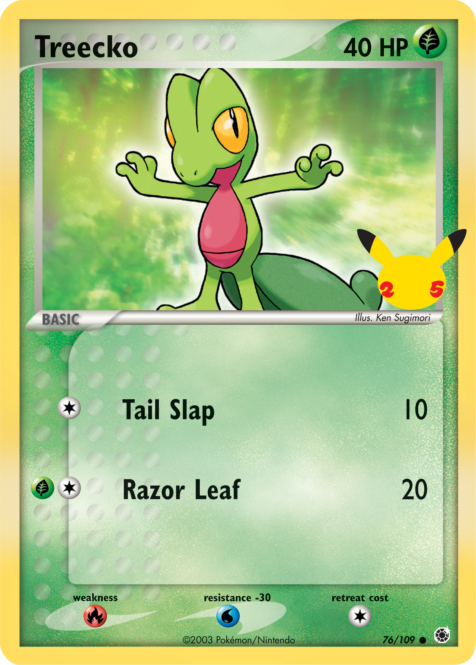 Treecko (76/109) (Jumbo Card) [First Partner Pack] | Black Swamp Games