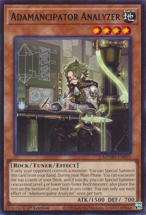 Adamancipator Analyzer [MZMU-EN093] Rare | Black Swamp Games