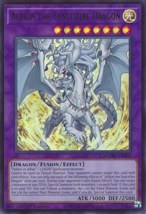 Albion the Sanctifire Dragon [MZMU-EN101] Ultra Rare | Black Swamp Games
