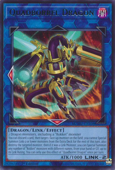 Quadborrel Dragon [MZMU-EN108] Rare | Black Swamp Games