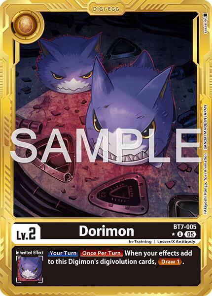 Dorimon [BT7-005] (Gold Border) [Advanced Booster Digimon Generation] | Black Swamp Games