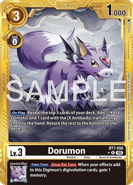 Dorumon [BT7-056] (Gold Border) [Advanced Booster Digimon Generation] | Black Swamp Games