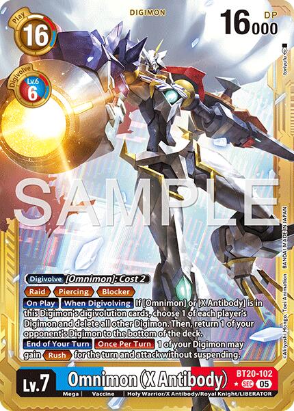 Omnimon [BT20-102] (X Antibody) (Gold Border) [Advanced Booster Digimon Generation] | Black Swamp Games