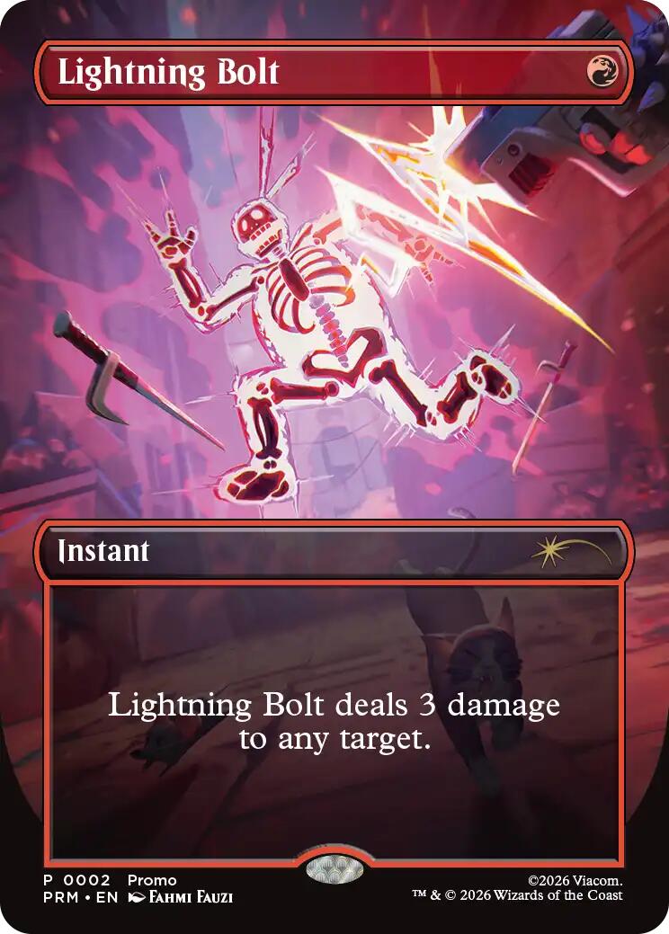 Lightning Bolt (Borderless) [Wizards Play Network 2026] | Black Swamp Games