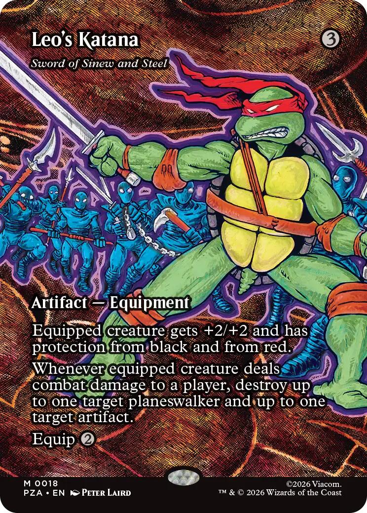 Leo's Katana - Sword of Sinew and Steel (Borderless) [Teenage Mutant Ninja Turtles Eternal-Legal] | Black Swamp Games
