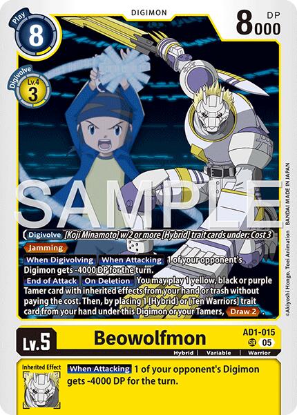 Beowolfmon [AD1-015] [Advanced Booster Digimon Generation] | Black Swamp Games