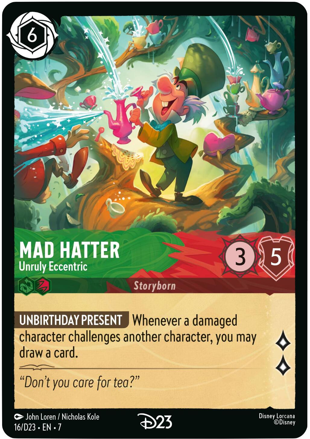 Mad Hatter - Unruly Eccentric (16) [D23 Promos] | Black Swamp Games