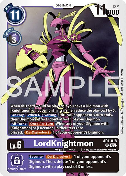 LordKnightmon [AD1-018] [Advanced Booster Digimon Generation] | Black Swamp Games