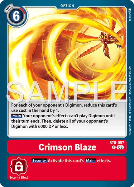 Crimson Blaze [BT8-097] [Advanced Booster Digimon Generation] | Black Swamp Games