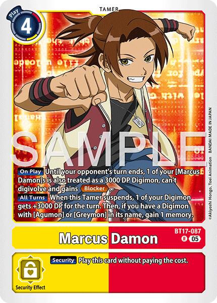 Marcus Damon [BT17-087] (Reprint) [Advanced Booster Digimon Generation] | Black Swamp Games