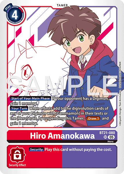 Hiro Amanokawa [BT21-080] - BT21-080 (Reprint) [Advanced Booster Digimon Generation] | Black Swamp Games