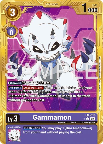 Gammamon [LM-016] (Gold Border) [Advanced Booster Digimon Generation] | Black Swamp Games