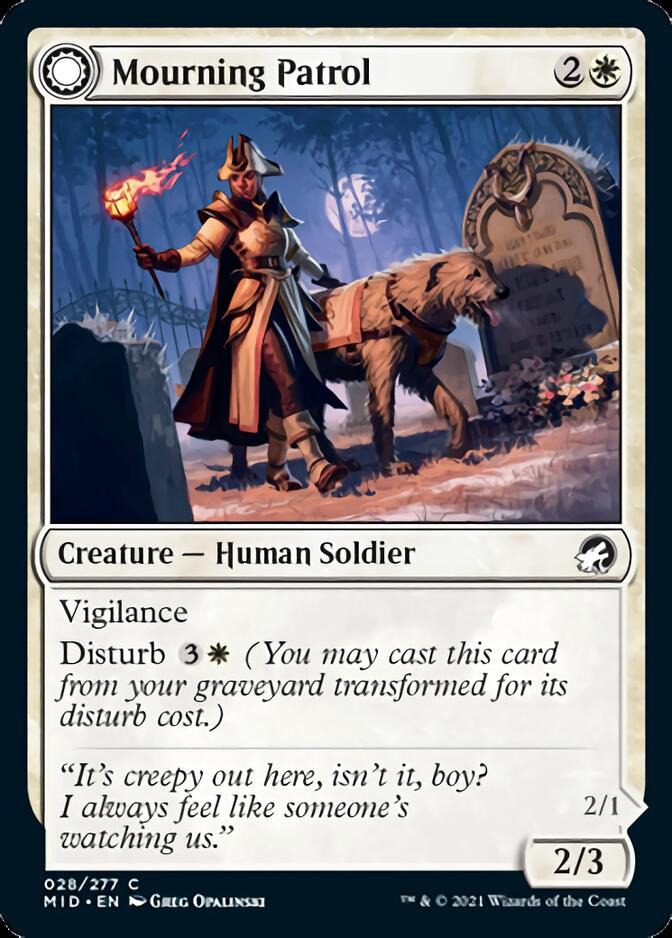 Mourning Patrol // Morning Apparition [Innistrad: Midnight Hunt] | Black Swamp Games