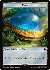 Clue // Treasure Double-Sided Token (Surge Foil) [FINAL FANTASY Commander Tokens] | Black Swamp Games