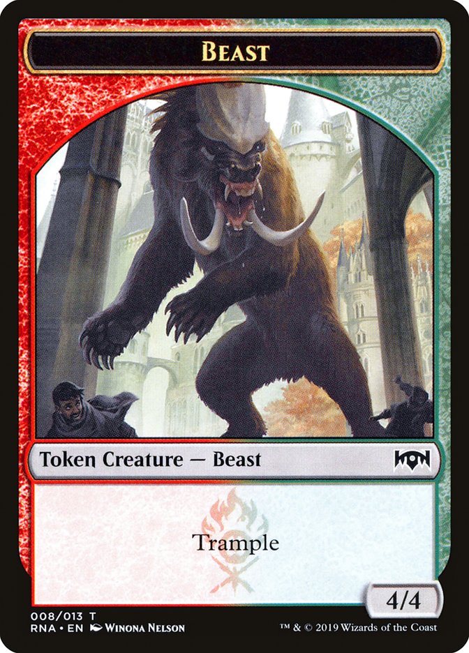 Beast Token [Ravnica Allegiance Tokens] | Black Swamp Games