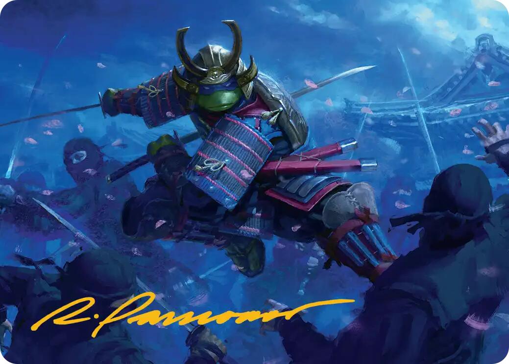 Leonardo, Sewer Samurai Art Card (1/54) (Gold-Stamped Signature) [Teenage Mutant Ninja Turtles Art Series] | Black Swamp Games