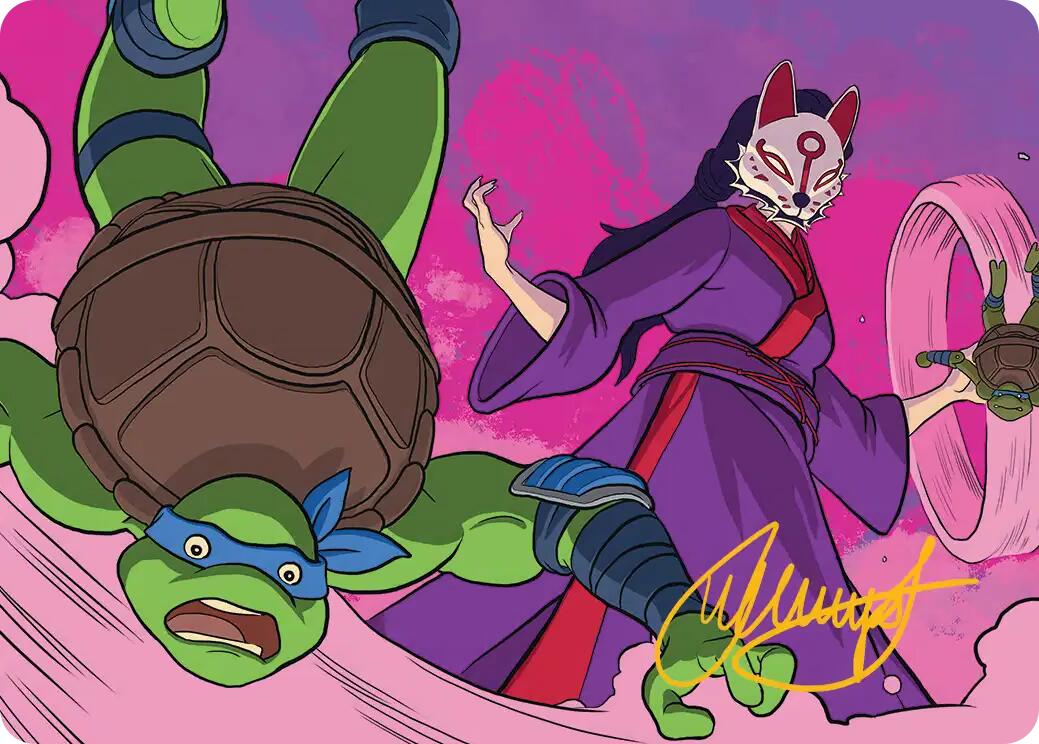 Kitsune's Technique Art Card (Gold-Stamped Signature) [Teenage Mutant Ninja Turtles Art Series] | Black Swamp Games