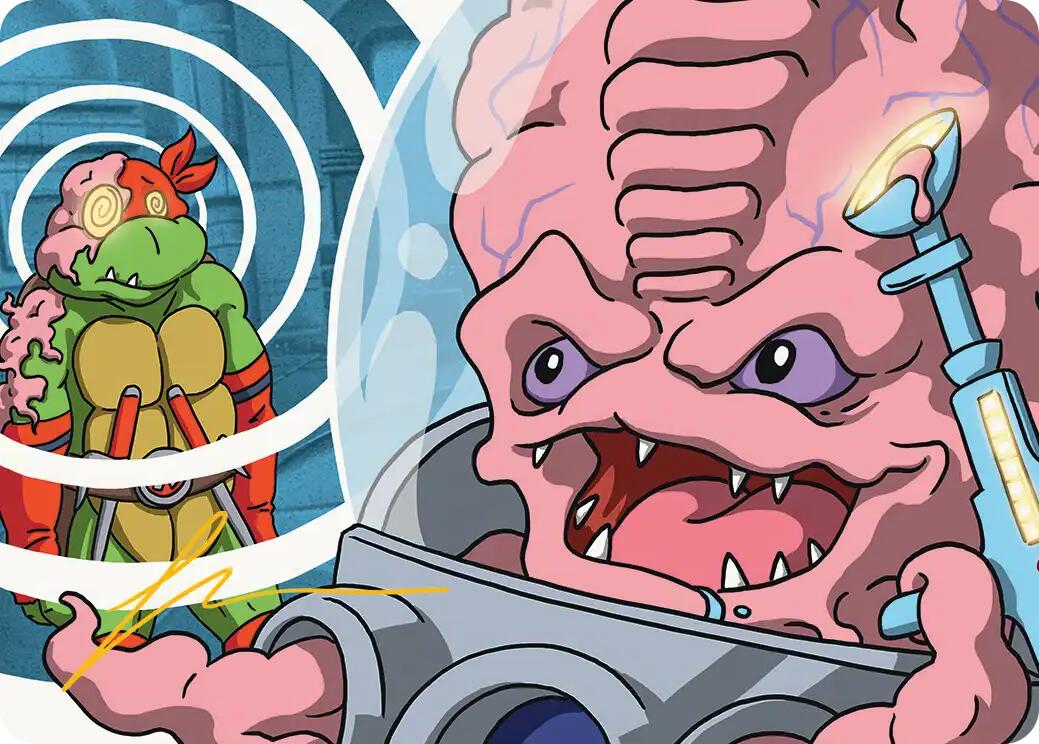 Krang, Master Mind Art Card (25/54) (Gold-Stamped Signature) [Teenage Mutant Ninja Turtles Art Series] | Black Swamp Games