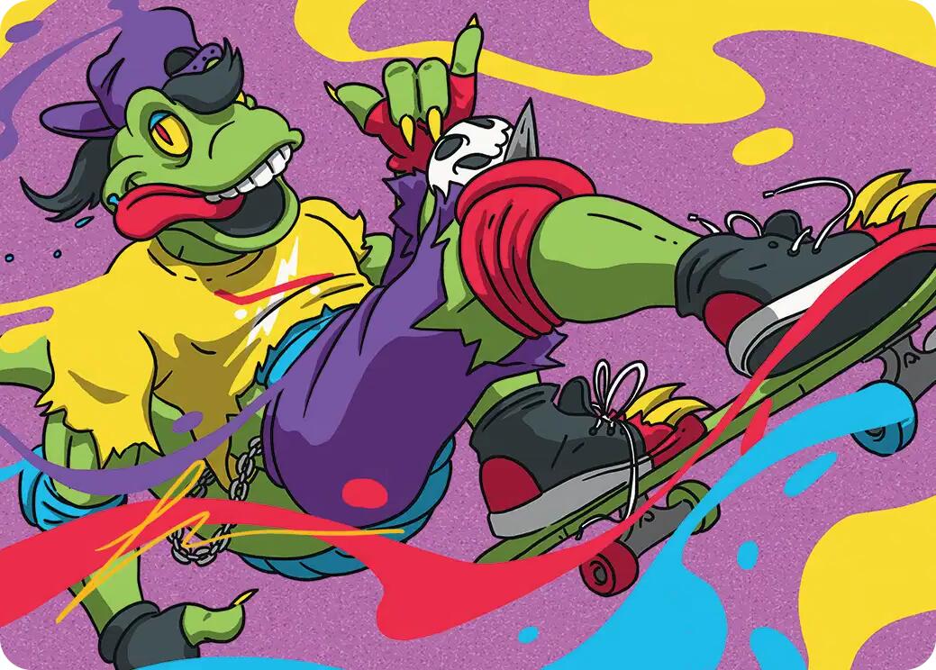 Mondo Gecko Art Card (Gold-Stamped Signature) [Teenage Mutant Ninja Turtles Art Series] | Black Swamp Games