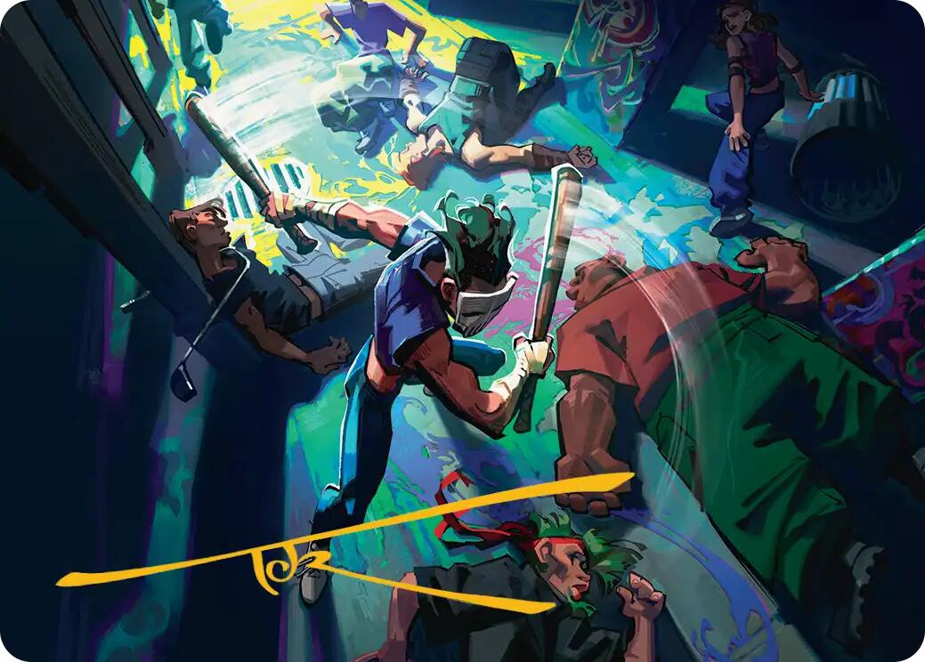 Pain 101 Art Card (Gold-Stamped Signature) [Teenage Mutant Ninja Turtles Art Series] | Black Swamp Games