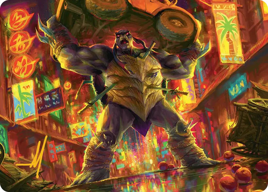 Slash, Reptile Rampager Art Card (Gold-Stamped Signature) [Teenage Mutant Ninja Turtles Art Series] | Black Swamp Games