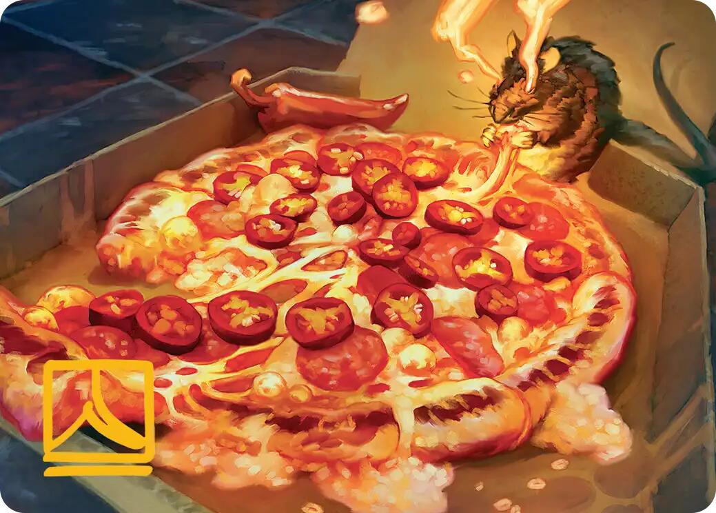 Spicy Oatmeal Pizza Art Card (Gold-Stamped Signature) [Teenage Mutant Ninja Turtles Art Series] | Black Swamp Games