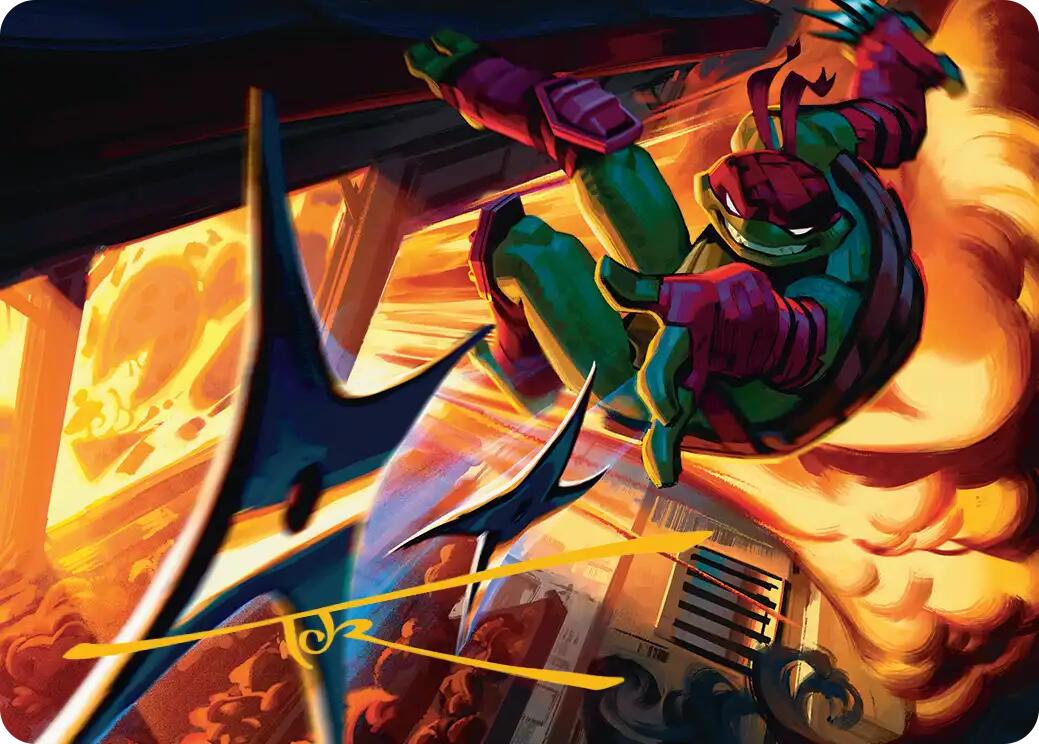 Storm of Steel Art Card (Gold-Stamped Signature) [Teenage Mutant Ninja Turtles Art Series] | Black Swamp Games