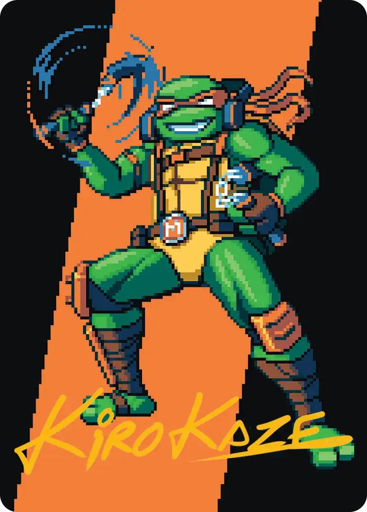 Michelangelo, the Heart Art Card (Gold-Stamped Signature) [Teenage Mutant Ninja Turtles Art Series] | Black Swamp Games
