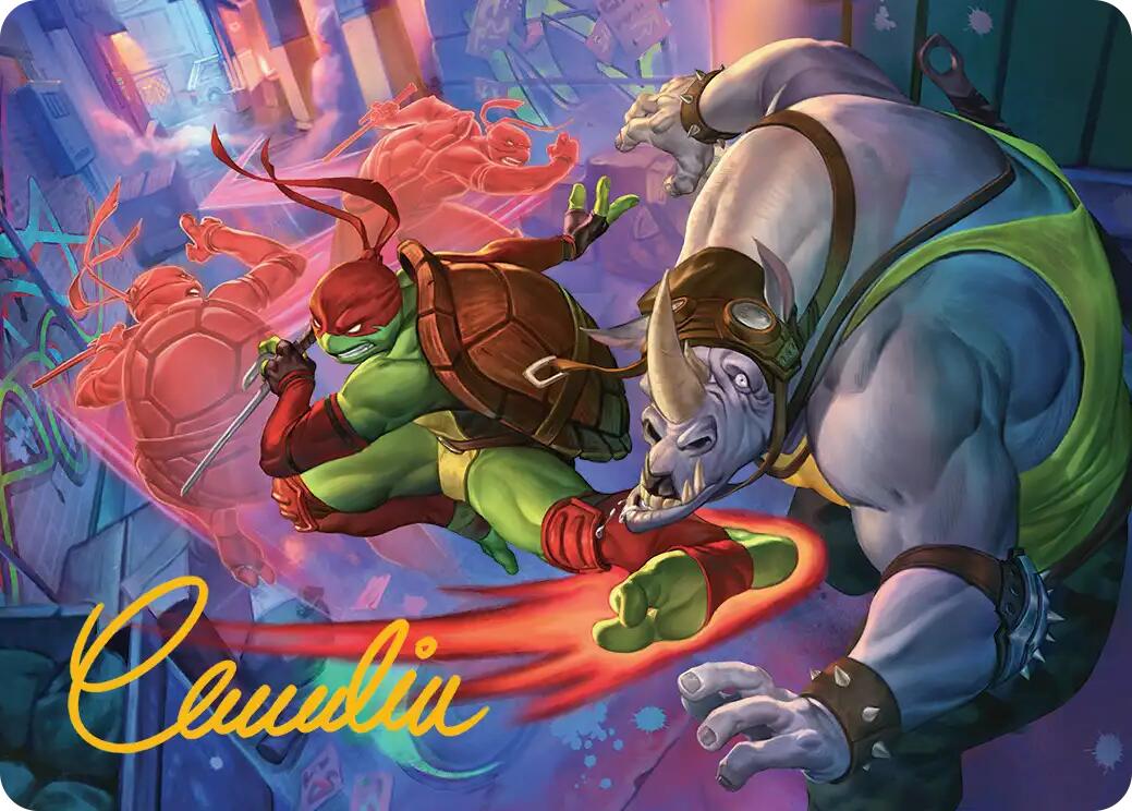 Super Combo Art Card (Gold-Stamped Signature) [Teenage Mutant Ninja Turtles Art Series] | Black Swamp Games