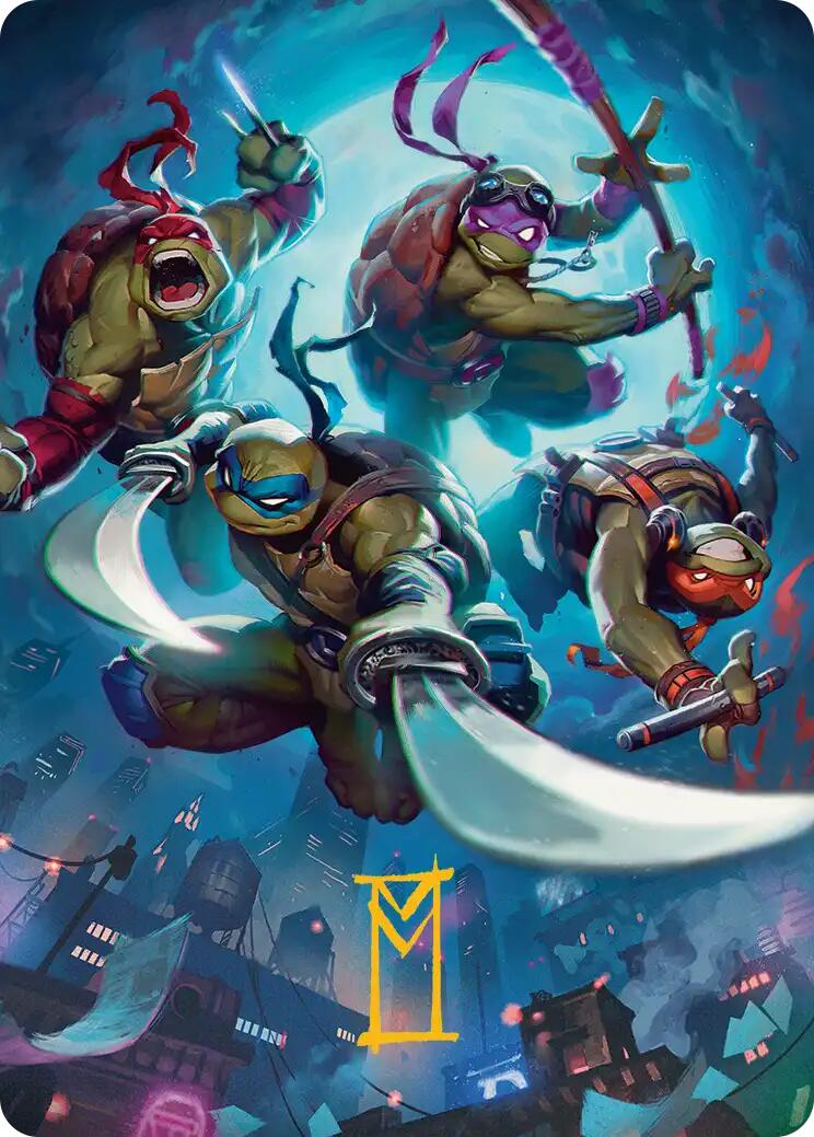 Heroes in a Half Shell Art Card (Gold-Stamped Signature) [Teenage Mutant Ninja Turtles Art Series] | Black Swamp Games